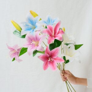 Bunga Palsu Lily 1 tangkai 3 kuntum