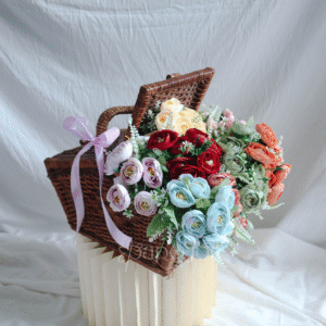 Bunga Palsu Baby Peony 1 tangkai 5 kuntum